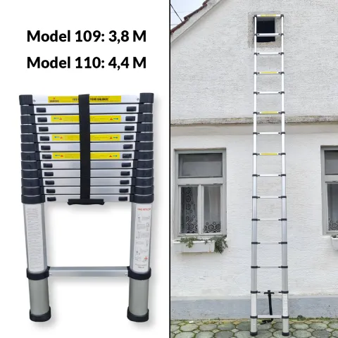 Sklopive teleskopske alu ljestve 2 modela GK 109 i 110